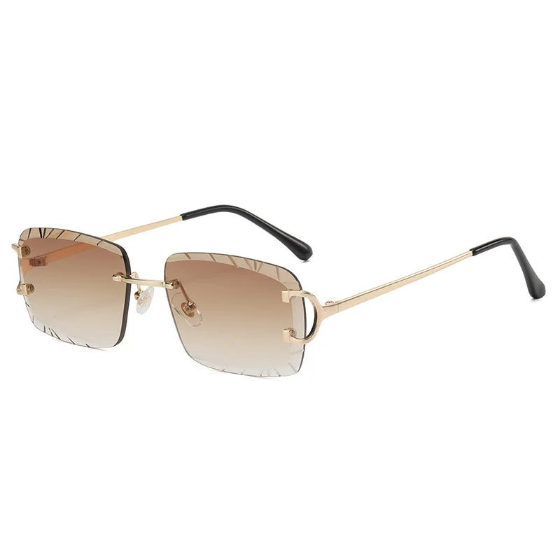 The Citrine sunglasses, gold frame with brown gradient lenses [Gold Brown Fade]