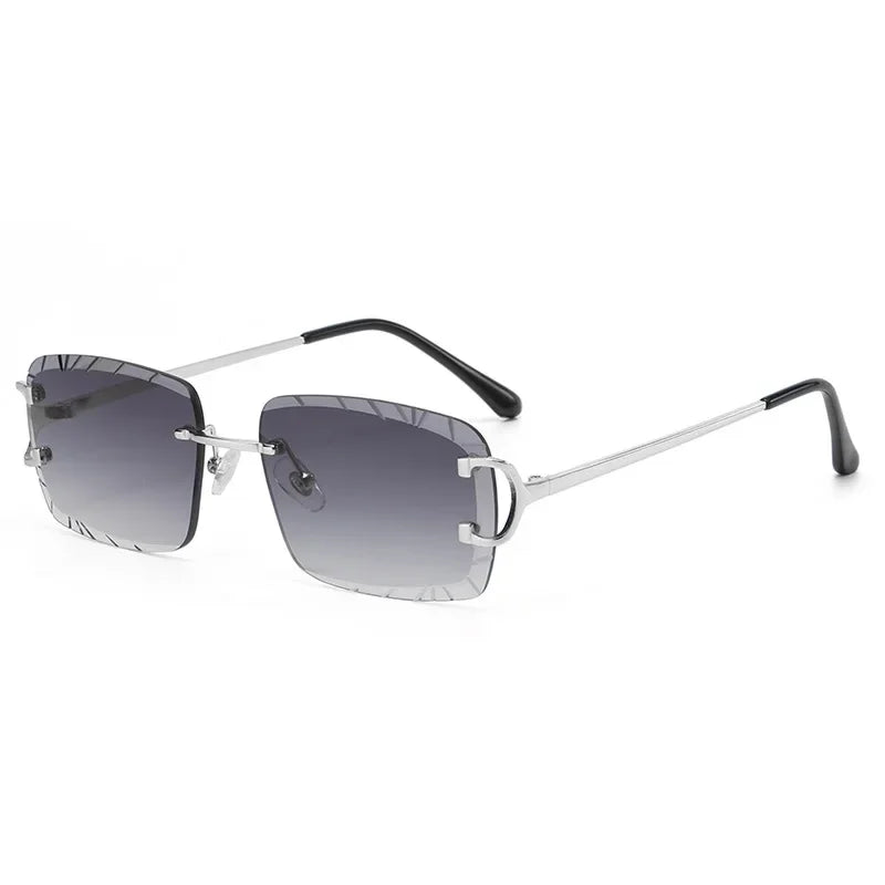 The Citrine sunglasses, silver frame with grey gradient lenses [Silver Grey Fade]