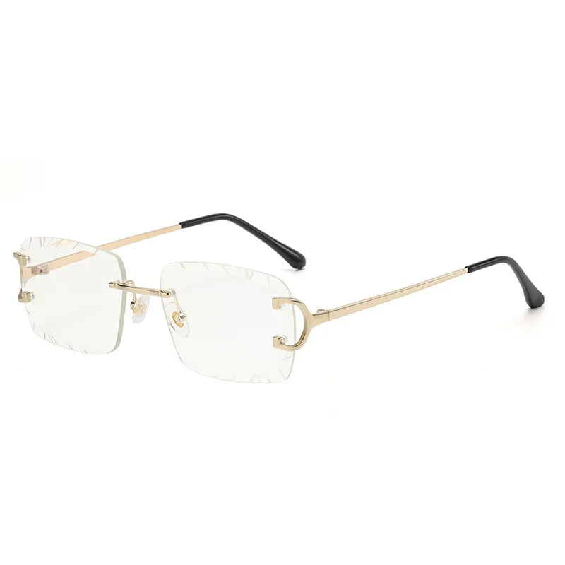 The Citrine sunglasses, gold frame with clear lenses [Gold Clear]