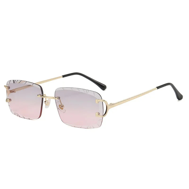 The Citrine sunglasses, gold frame with pink gradient lenses [Gold Pink Fade]
